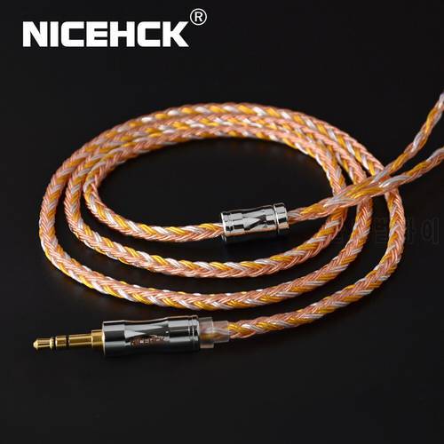 NiceHCK C16-2 16 Core Copper Silver Mixed Cable 3.5/2.5/4.4mm Plug MMCX/2Pin/QDC/NX7 Connector For KZCCA TFZ NiceHCK NX7 Pro/DB3