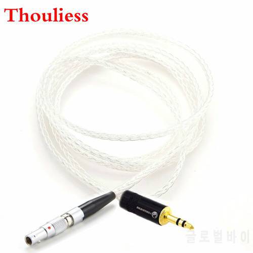 Thouliess Free Shipping Hi-end 8 Cores 7N OCC Silver Plated Earphone Upgraded Cable Wire For K812 Reference Headphones