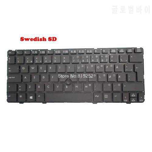Laptop Keyboard For HP For EliteBook 2560P 2570P 701979-081 700948-081 691658-081 696693-081 MP-11A86DK69301W Denmark DM