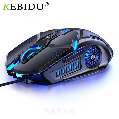 Kebidu Gaming Mouse Wired Mouse Gamer Mice 6 Button 4-Speed DPI RGB Backlight Gaming Mouse For Computer PC Laptop Gaming Mouse