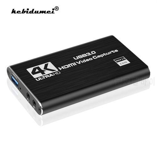 USB 3.0 4K HDMI-compatible Video Capture Card 1080P Game Grabber USB 2.0 Capture Card for Youtube OBS Stream Plate Broadcast