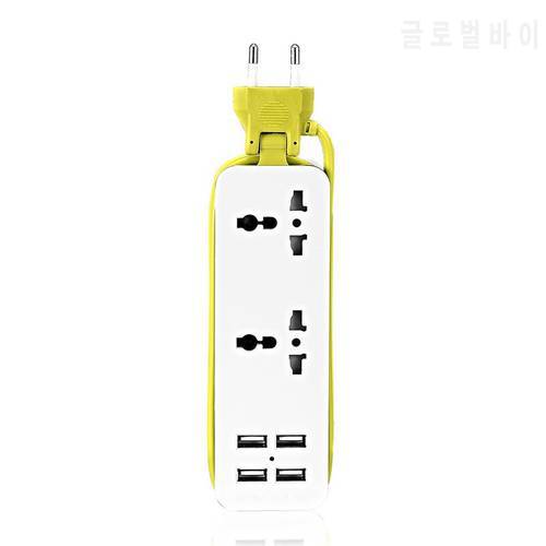 EU Power Strip With USB Portable Extension Socket US UK European Plug 1.5m Cable Power Strip Travel Adapter Smart Phone Charger