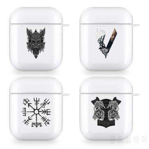 Viking Vegvisir Odin Nordic Cases For Apple Airpods 3 2 1 Pro Case Clear Wireless Bluetooth Earphone Case Protective Shell