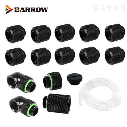 Barrow Computer Water Cooling Build Hose/Soft Tube /Pipe Compression Fittings,90 Degree Extender Kit,Liquid Loop,10X13MM,10X16MM