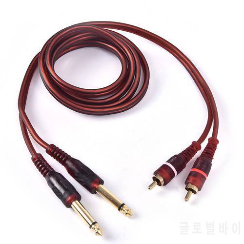 Fully Shielded 5-Ft Cable, Dual RCA Male to Dual 6.35mm 1/4 inch Male
