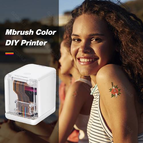 Mbrush Portable Mobile Color Mini Handheld Printer inkjet WIFI USB ios Android tattoo logo wireless Bluetooth inkjet printerR20