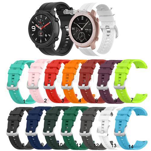 20mm 22mm Soft Silicone Watch Strap Band For Huami Amazfit GTR 2 2e /Pace /GTS 2 2E mini /Bip lite correa Sports straps bracelet