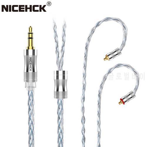 NICEHCK C8s-3 8 Core Silver Plated Copper Upgrade Headset Cable 3.5mm/2.5mm/4.4mm MMCX/NX7/QDC/0.78 2Pin for DB3 KXXS Kanas MK3