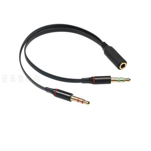 3.5mm Earphone Adapter Headphone Splitter Audio Female To 2 Male Jack 3.5 Mic Y Splitter Headset To Laptop PC Adapter Aux Cable