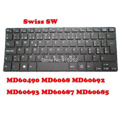 Laptop Keyboard For MEDION AKOYA E2221T MD6068 MD60692 MD60693 MD60687 MD60685 MD60689 MD60690 MD60691 MD60620 Swiss SW Black