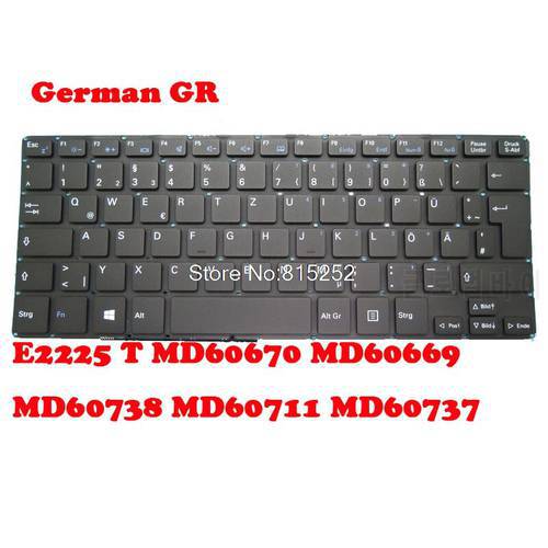 Laptop Keyboard For MEDION AKOYA E2225 T MD60670 MD60669 MD60738 MD60711 MD60737 MD60735 MD60288 MD60287 MD60736 German GR Black