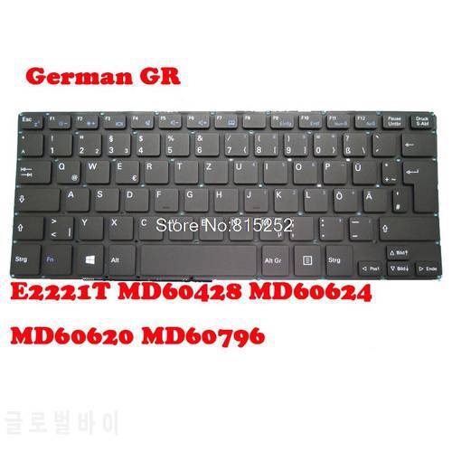 Laptop Keyboard For MEDION AKOYA E2221T MD60428 MD60624 MD60620 MD60796 MD60428 MD60940 MD60490 MD6068 MD60692 German GR Black