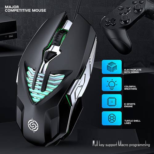 Viper q1 professional competitive game 6d electroplating metal water-cooled macro light effect usb programming wired mouse