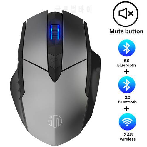 Bluetooth 2.4G USB Wireless Mouse for Computer Laptop PC Silent Rechargeable Charging Home Game Ergonomic Noiseless Mouse