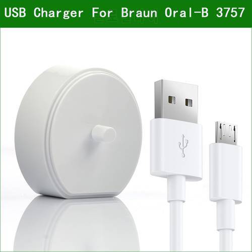 3757 5V USB Charger For Braun Oral-b Electric Toothbrush D12 S12 S18 D17 D18 D19 D20 D29 D34 OC18 OC20