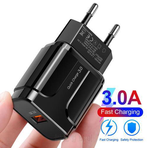 18W USB Charger QC3.0 Quick Charge 3.0 QC Fast Wall Charger for Samsung for iPhone for Huawei Mobile Phone Charger 3 USB