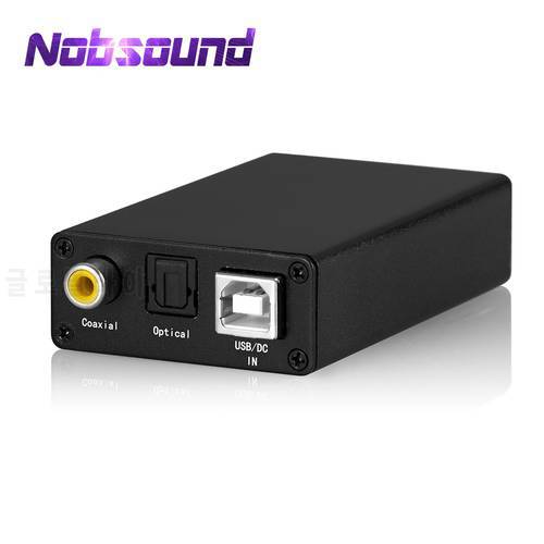 Nobsound Mini Analog to Digital Converter Stereo RCA to Toslink Optical Coaxial Audio Adapter 48K/96K/192KHz