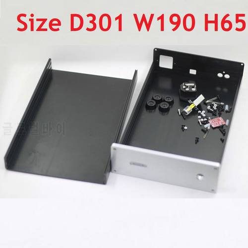D301 W190 H65 DAC Amplifier Housing Aluminum Chassis Power Supply DIY Case Decoder Shell Enclosure Headphone Amp Box Preamp PSU
