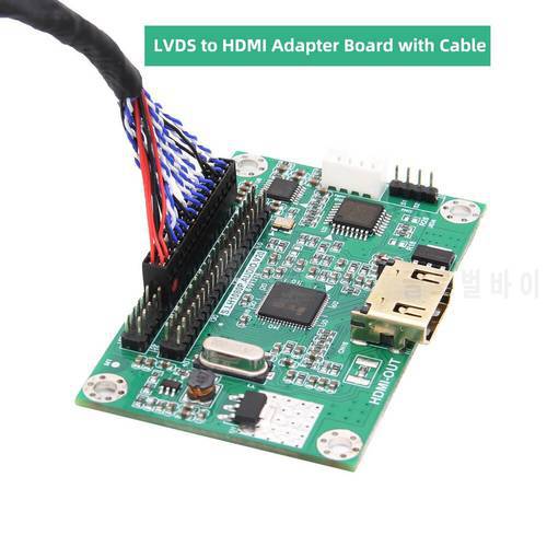 NEW LVDS to HDMI-compatible board Dual 8 support resolution standard 1080P + LVDS to HDMI-compatible cable