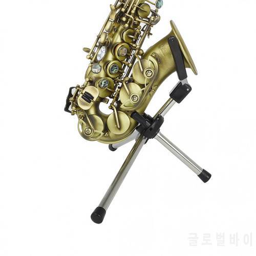 Foldable Alto/Tenor/Soprano Saxophone Stand Stainless Portable Sax Tripod Holder