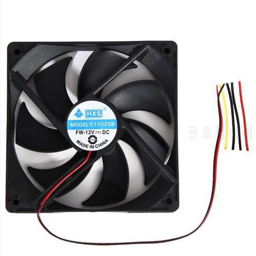 Cooling Fan 120mm x 120mm x 25mm With 7 Blades 12V 4Pin DC Brushless PC Computer Case Cooling Fan 1800PRM Computer Cooling fan