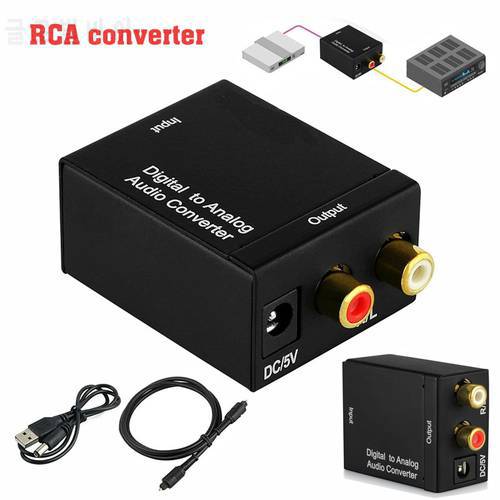 Portable Coaxial Toslink Digital To Analog RCA L/R Audio Adapter Converter Spdif USB Powered Digital Audio Decoder Amplifier