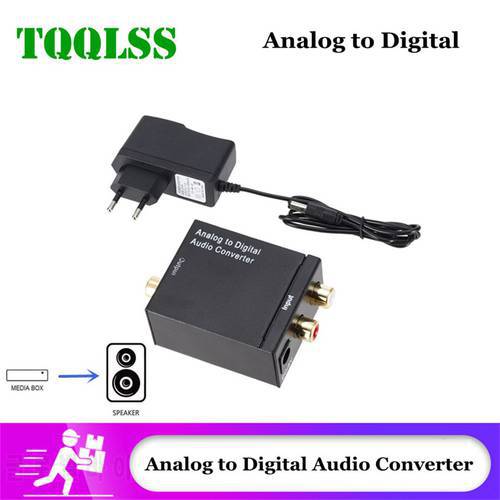 TQQLSS Analog To Digital ADC Converter Optical Coax RCA Toslink Audio Sound Adapter SPDIF Adaptor For Apple TV For Xbox 360 DVD