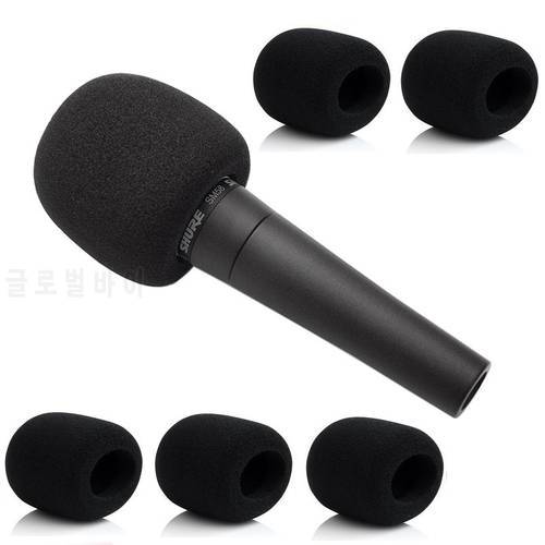 Bolymic Microphone Foam Mic Sock Windscreen Sponge windshield Handheld Black 5 Pack