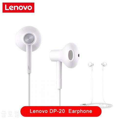Lenovo DP20 Wired In Ear Earbuds Volume Control 3.5mm jack wired control HiFi Earbuds Earphone