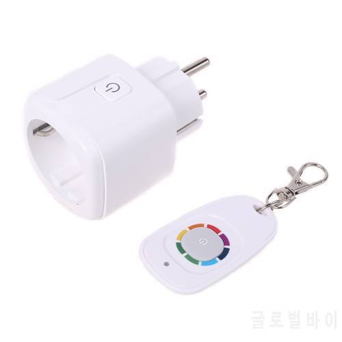 433mhz Wireless RF Remote Control Home Office Smart WiFi Power Timer Socket Outlet EU Plug Energy Saving