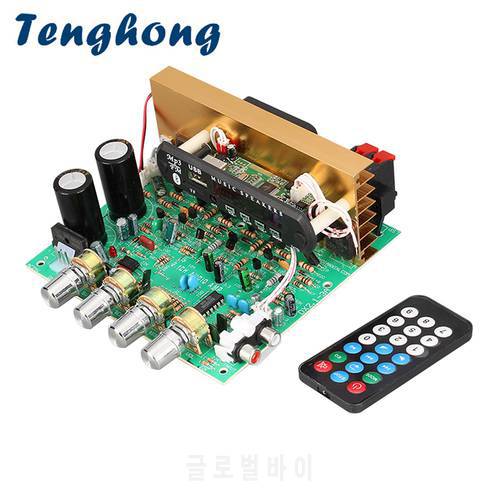 Tenghong Bluetooth Audio Amplifier Board 80W+80W+80W 2.1 Channel Subwoofer Power Amplifier Audio Board With TF FM AUX U Disk DIY