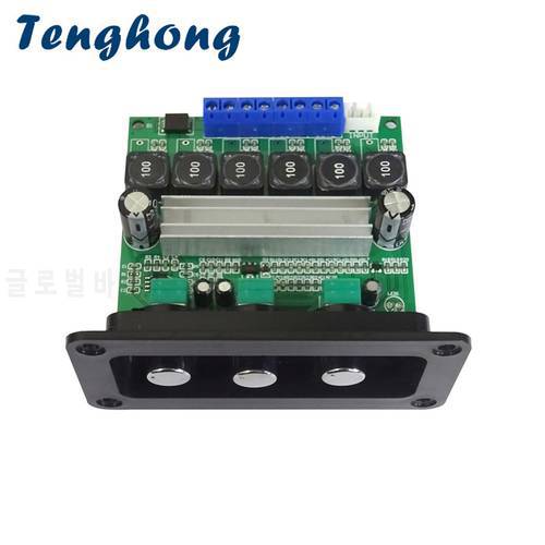 Tenghong TPA3116D2 2*50W+100W 2.1 Subwoofer Amplificador Audio Sound Amplifier Board Digital Power Amplifiers With Panel DIY AMP