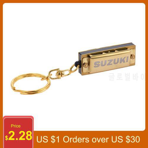 Swan 4 Holes 8 Tones Portable size Mini Harmonica Metal Chain Necklace Style Mouth Organ for your Children and Friends as A Gift