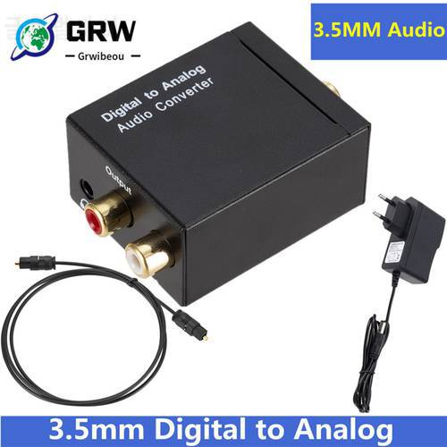 Digital to Analog Audio Converter Audio Optical Fiber Toslink Coaxial Signal to RCA R/L Audio Decoder SPDIF ATV DAC Amplifier
