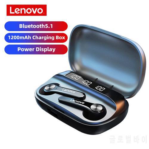 Lenovo Wireless Earphone QT81 Bluetooth Headphones Touch Button Stereo Earbuds With Mic TWS Headsets with 1200mAh Charging Case