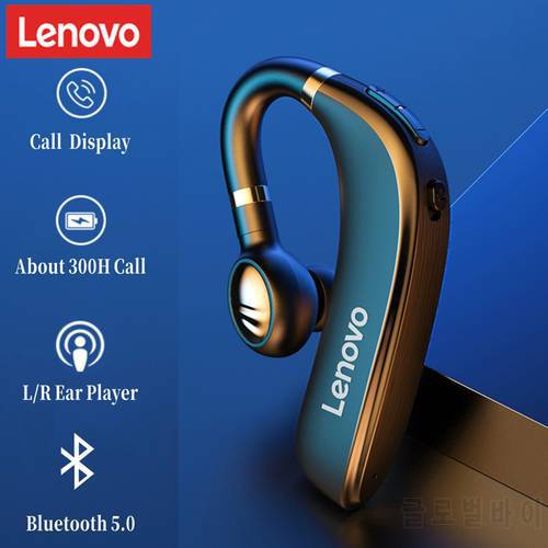 Lenovo HX106 Bluetooth Earphone Ear Hook Wireless Bluetooth-compatible 5.0 Earbud With Microphone Single Ear For Driving Meeting