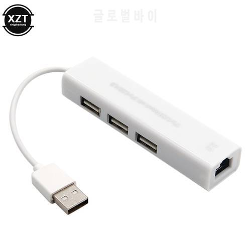New USB Ethernet USB to RJ45 Hub 10/100M Ethernet Adapter Network Card with 3 Ports USB Hub Lan Drivers Free For Macbook Windows