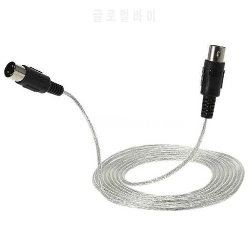 Hot AD-9.8FT Midi Male to Male DIN 5-Pin Music Instrument Extension Cable Connector