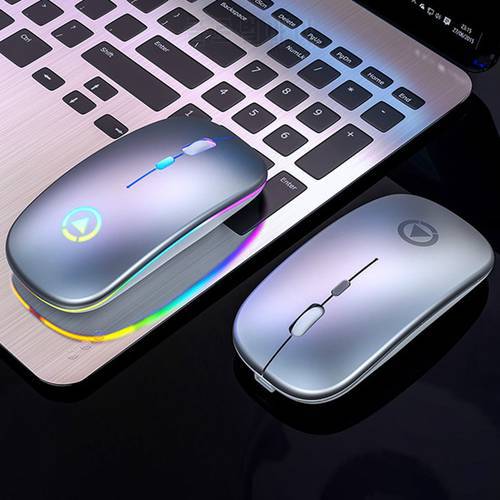 Wireless Laptop PC Mouse Bluetooth RGB Rechargeable Mouse Wireless Computer Silent Mause LED Backlit Ergonomic Gaming Mouse