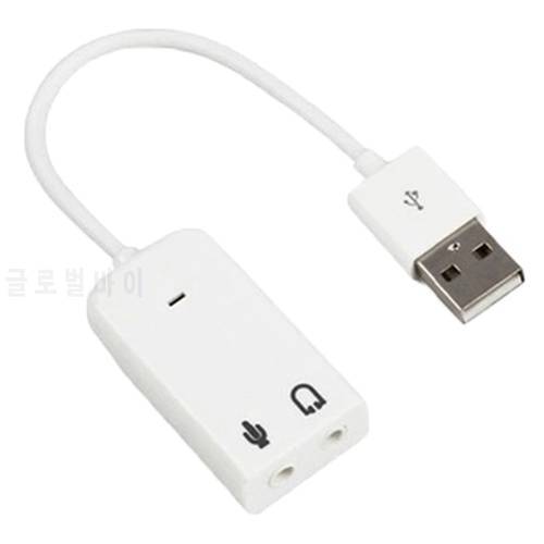 USB Sound Card Virtual 7.1 3D External USB Audio Adapter USB to Jack 3.5mm Earphone Microphone Speaker for Laptop Notebook PC