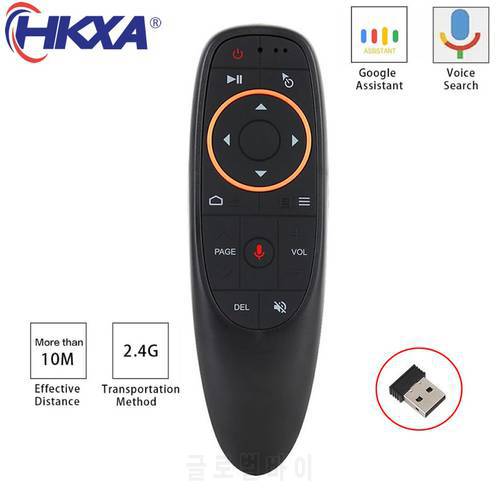HKXA G10 Smart Voice Remote Control 2.4G RF Gyroscope Wireless Air Mouse G10S PRO for X96 mini H96 MAX A95X F3 Android TV Box