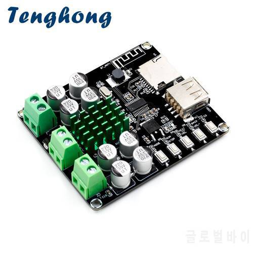 Tenghong TPA3116D2 Bluetooth Power Amplifier Board 50W+50w Home Theater Hifi Stereo Sound Amplificador Support TF Card Mini Amp