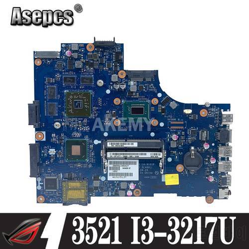 Laptop motherboard For DELL Inspiron 15R 3521 5521 I3-3217U Mainboard CN-0K9PG1 0K9PG1 VAW01 LA-9101P SR0XF 216-0842000