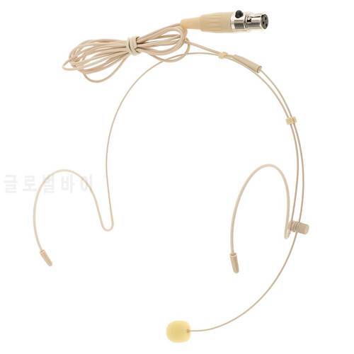 Wired Microphone MIni Mic Earhook Beige 3.5mm/XLR Plug for Stage Live Online Chatting Meeting