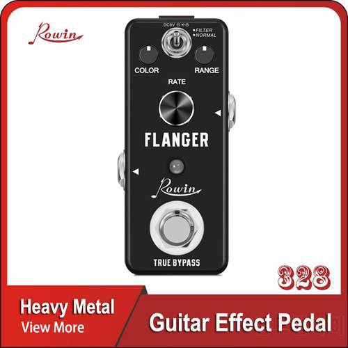 Rowin LEF-312 Analog Flanger Guitar Pedal Classic Metallic Sounds 2 Modes Flanger Effects With True Bypass