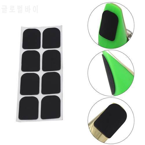 High Quality 8pcs 0.8mm Black Rubber Soprano Saxophone Sax Clarinet Mouthpiece Pads Patches Cushions Good for Beginners