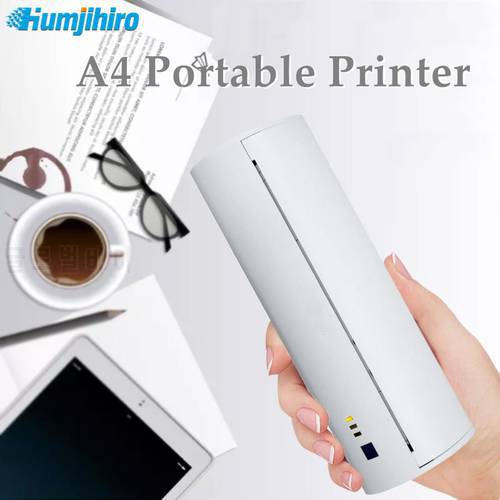 A4 Portable Thermal Printer Wireless Bluetooth-compatibe USB Battery Home Office Mobile Printing iOS Android Applicable