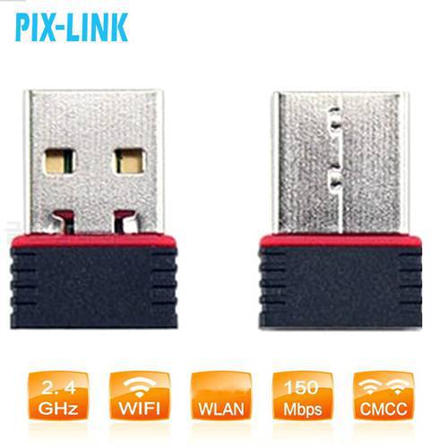 PIXLINK Wi-Fi Adapter 150Mbps WiFi USB Adapter Wireless Network Card 802.11n/G/B Chip Wifi Receiver For PC Built-In Antenna