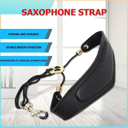 Saxophone Leather Harness Shoulder Belt Adjustable Neck Straps Sax Parts Musical Enjoyable Instrument Supplies