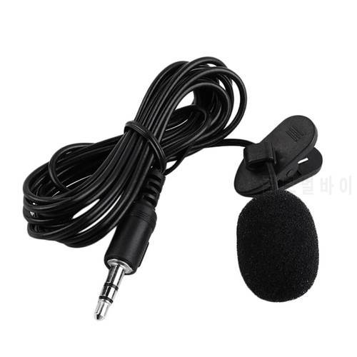 1.5m Mini Portable Lavalier Microphone Condenser Clip-on Lapel Mic Wired 3.5mm Mikrofo Microfon For Phone For Laptop PC